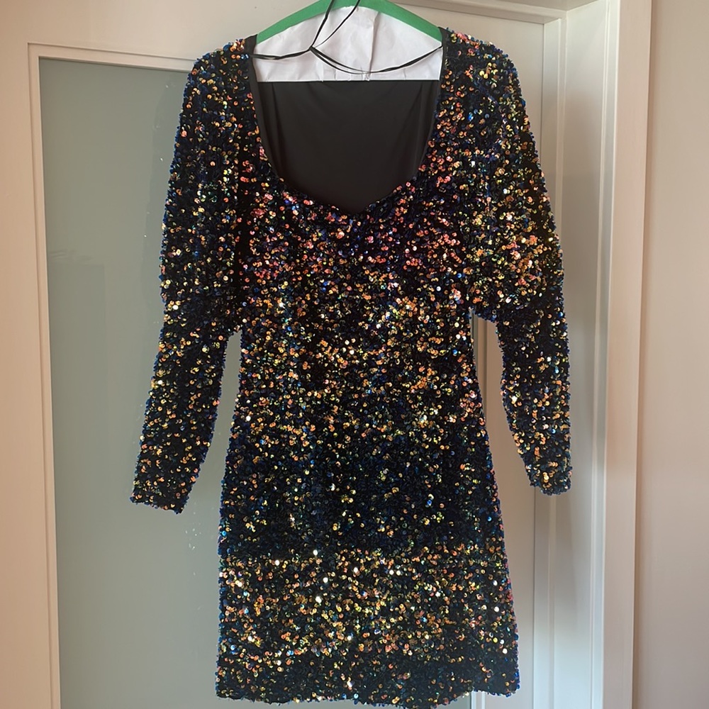 Multicolor Glitter Dress